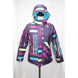 The North Face Hyvent Heat seeker Jacket Coat Girls Size L Colorful Color Block